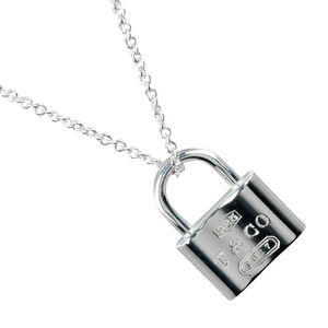 Tiffany Co Lock Necklace Sterling Silver